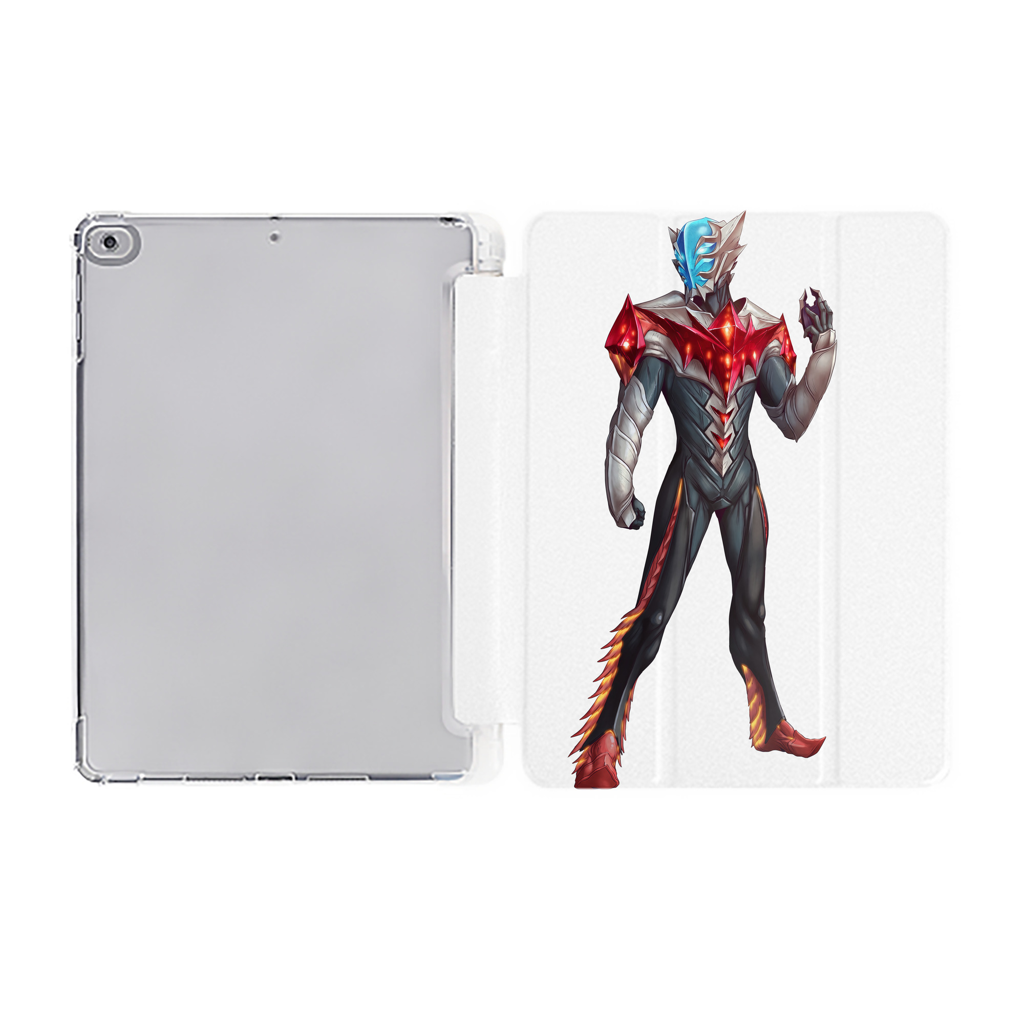 （画像用） ウルトラマン Ultraman IPad ケース ペン収納付き 三つ折りスタンド PUレザー×シリコン 対応機種9.5/10.5/10.9インチ